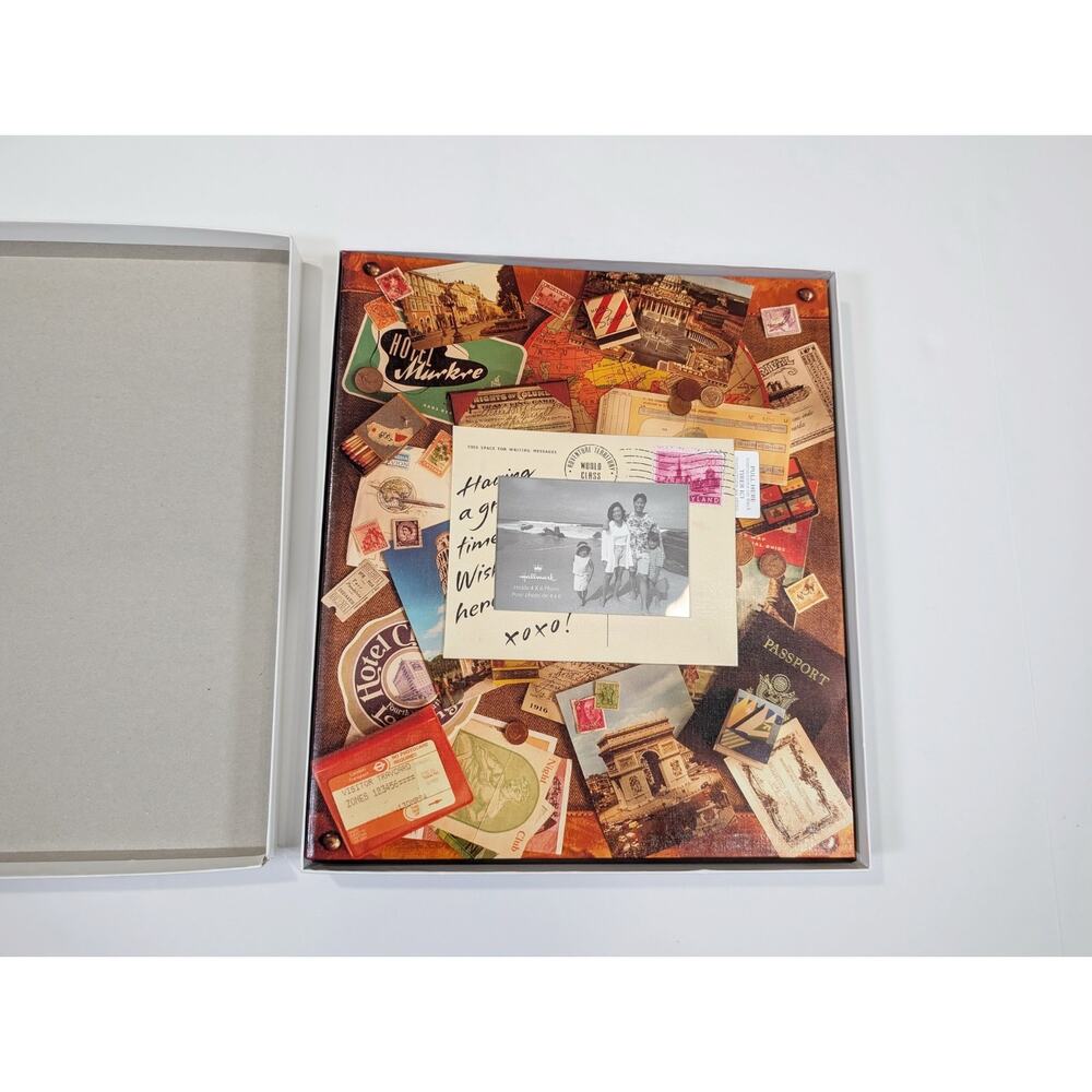 Hallmark Stories Album Vacation Collage Photo Scrapbook Album & 4 Pocket Pages